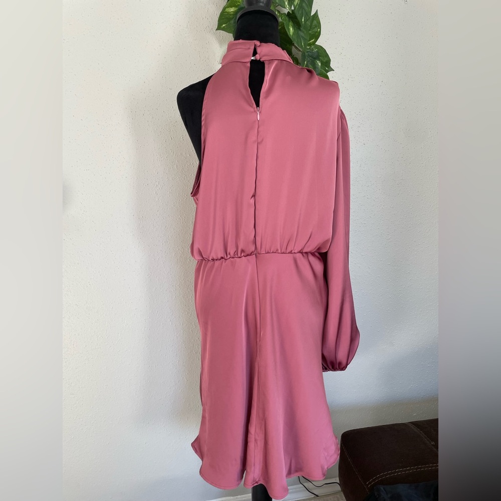KOU NAI Elegant Long Sleeve Mauve Dress size XL - Picture 8 of 12